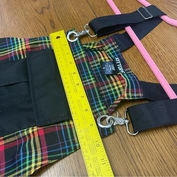 Hot Topic Rainbow Grid Utility Shortalls S - Picture 7 of 16